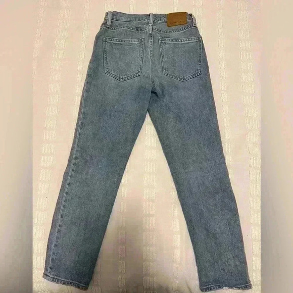 Denim Forum Aritzia The Yoko High Rise Slim High Waisted Blue Jean Denim Size 24 - Picture 8 of 9